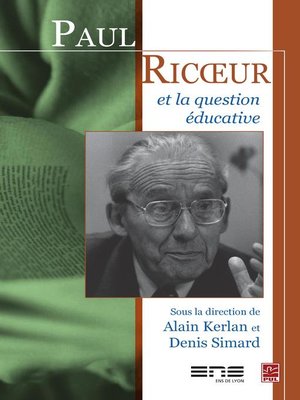 cover image of Paul Ricoeur et la question éducative
